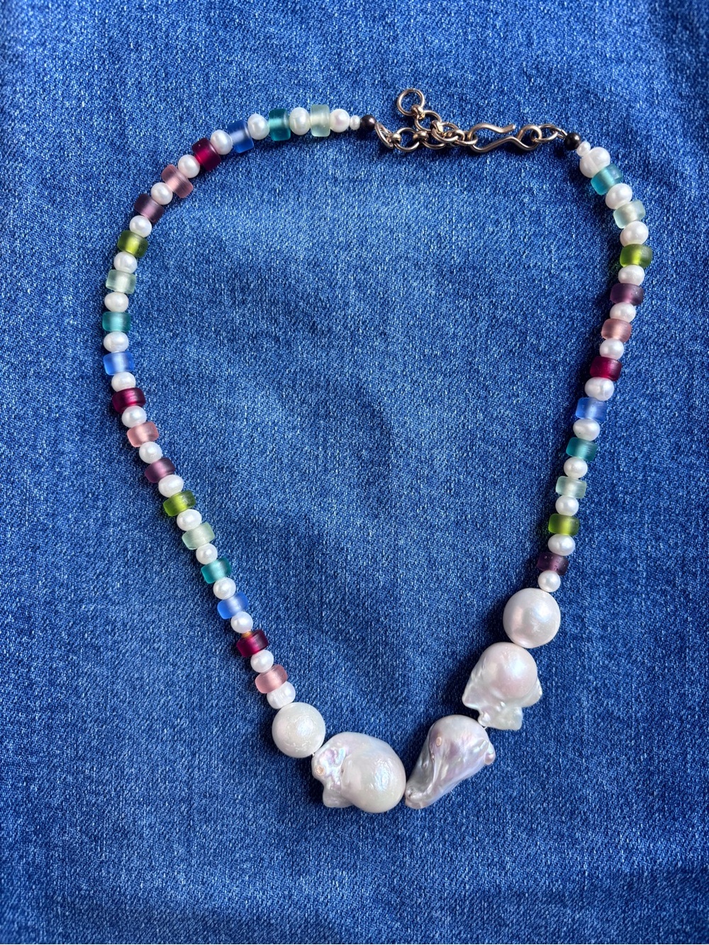 Brinker + Eliza Frosted Baroque Necklace